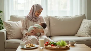 تصویری از رژیم غذایی بعد از زایمان طبیعی