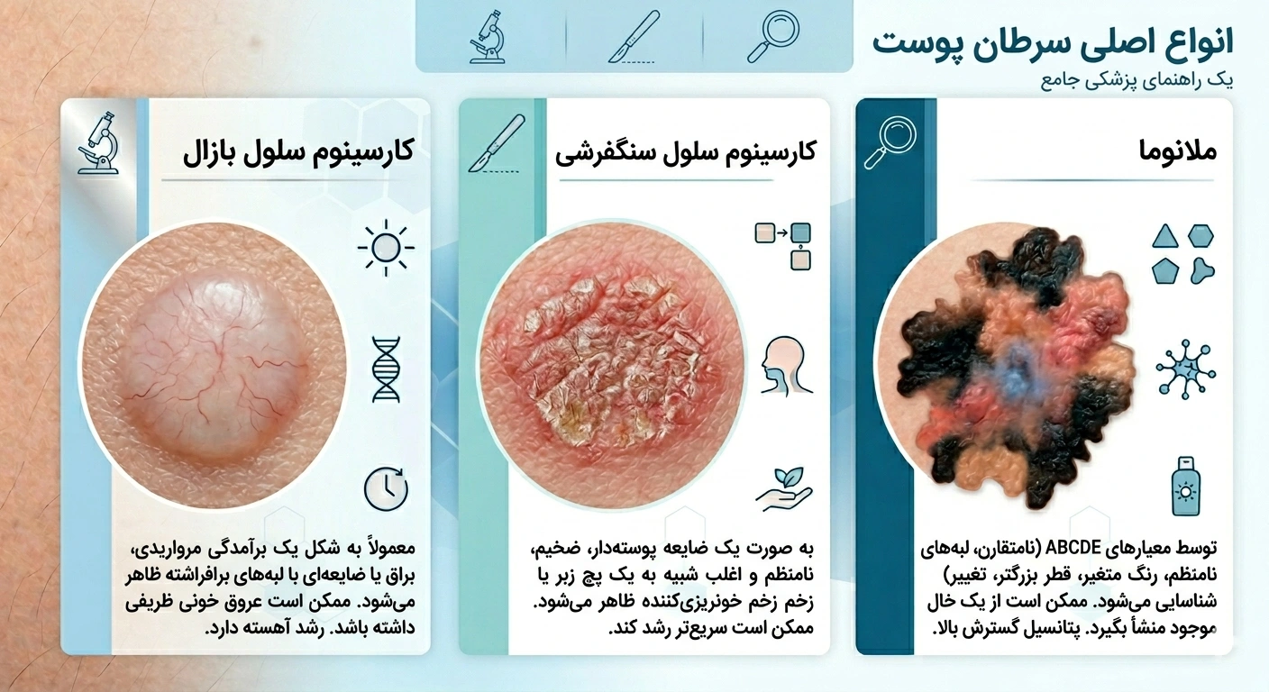 بررسی انواع سرطانهای شایع پوست