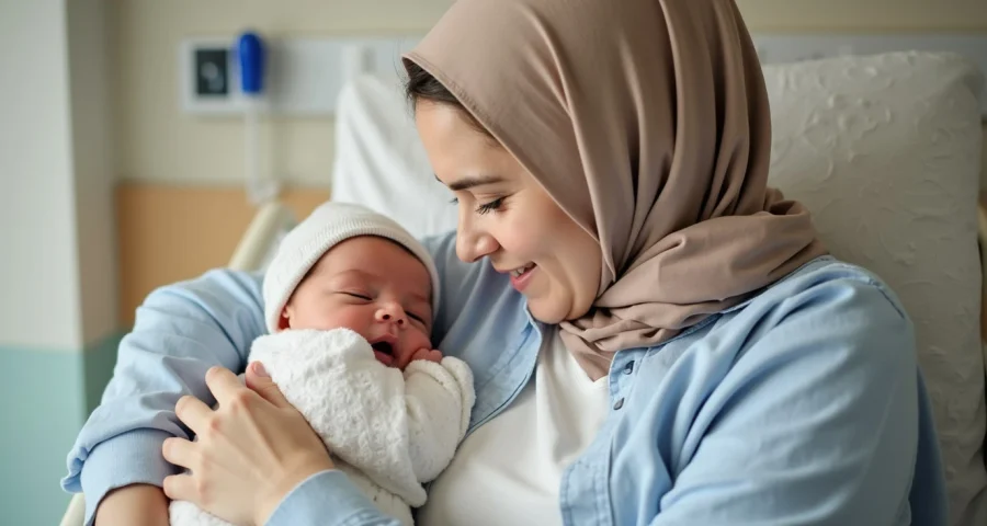 مادر و نوزاد بعد از زایمان در بیمارستان یثربی