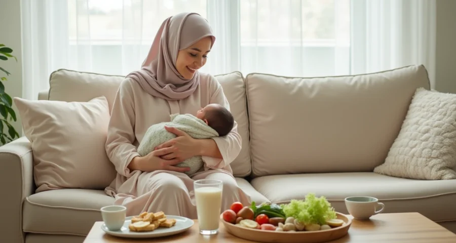 تصویری از رژیم غذایی بعد از زایمان طبیعی